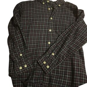 GAP Kids Plaid Button Down Shirt - Navy and Red